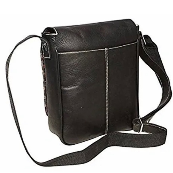 NEW DAVID KING Premier Black Leather Messenger Bag - Picture 3 of 12